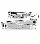 JIM PRO Nail Clipper Set, Premium Stainless Steel Fingernail and Toenail Clipper Cutters, Fingern...