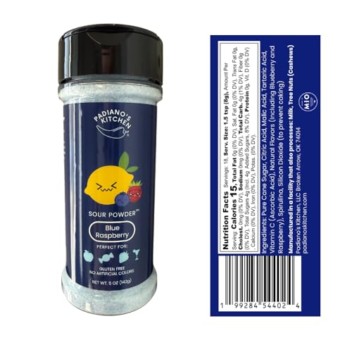 Sour Powder™ | Levels of Sour • Made in USA • Gluten‑Free & Dye Free • Ideal for Fruits, Drinks, Lemonade & Candy (Sour Blue Raspberry)