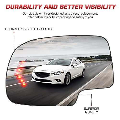 Driver Left Side View Heated Mirror Glass Fits For 2003-2006 Chevy Silverado Suburban Tahoe, Gmc Sierra Yukon 2007 Classic Exterior Mirror Glass #TOP1