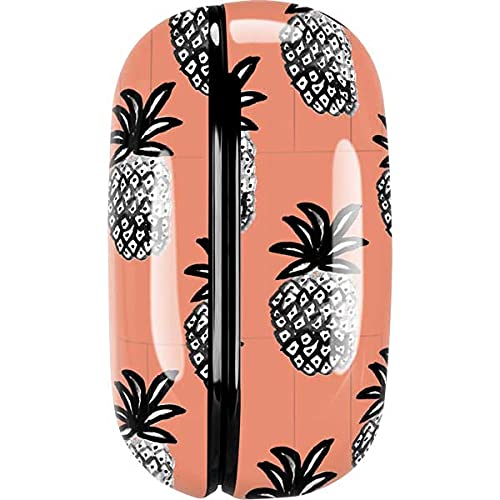 Skinit Decal Audio Skin Compatible with Samsung Galaxy Buds Pro - Bouffants and Broken Hearts Gray Scale Pineapple Design