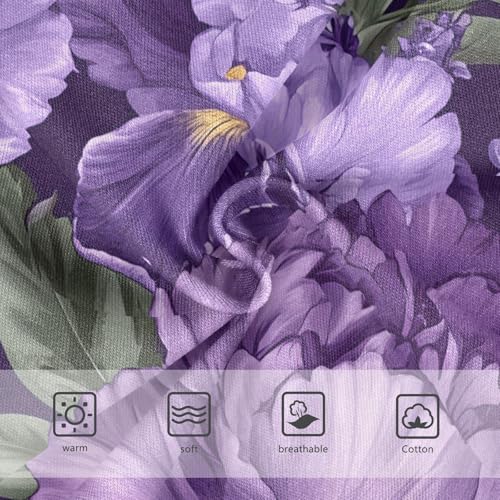 Vintage Flower Purple Girls Underwear, Toddler Girl Panties, Girls' Cotton Brief Underwear, 2–8 Years3