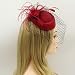 Umeepar Pillbox Tocado para mujer, boda, derby, sombrero de té, plumas, diadema...