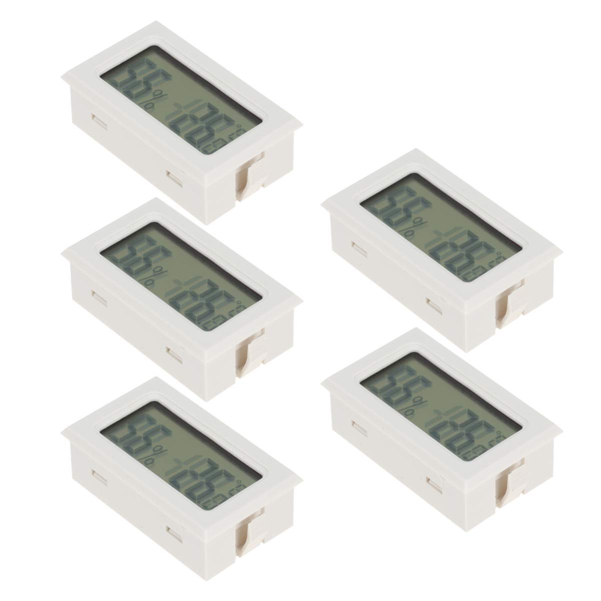 Sosoport 10pezzi Termometro e Igrometro Digitale Wireless Mini per Interni Ed Esterni Misuratore di Temperatura e umidità con Aggiornamento Ogni Secondi Pratico e Leggero per Ambienti di