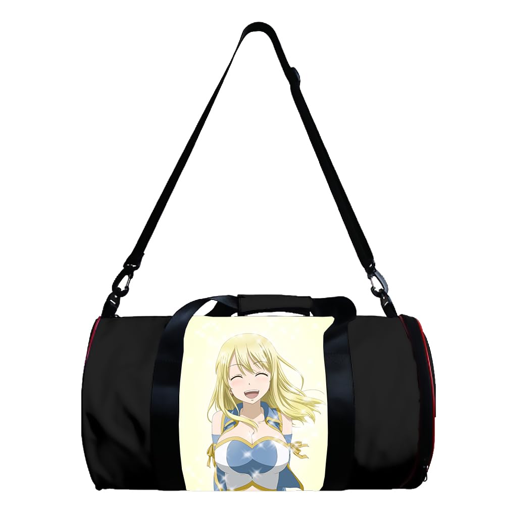Zhongkaihua FAIRY TAIL Cylinder Crossbody Bag Large Capacity Multifunctional Sports Swimming Gym Duffle Bag,Anime Printed Pattern Casual Travel Portable Bag — image 1
