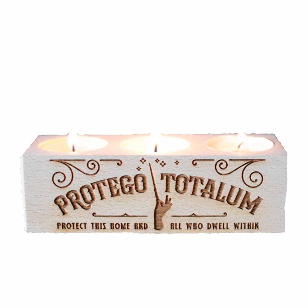 Magical Wizard ‘Protego Totalum’ Three Tealight Holder