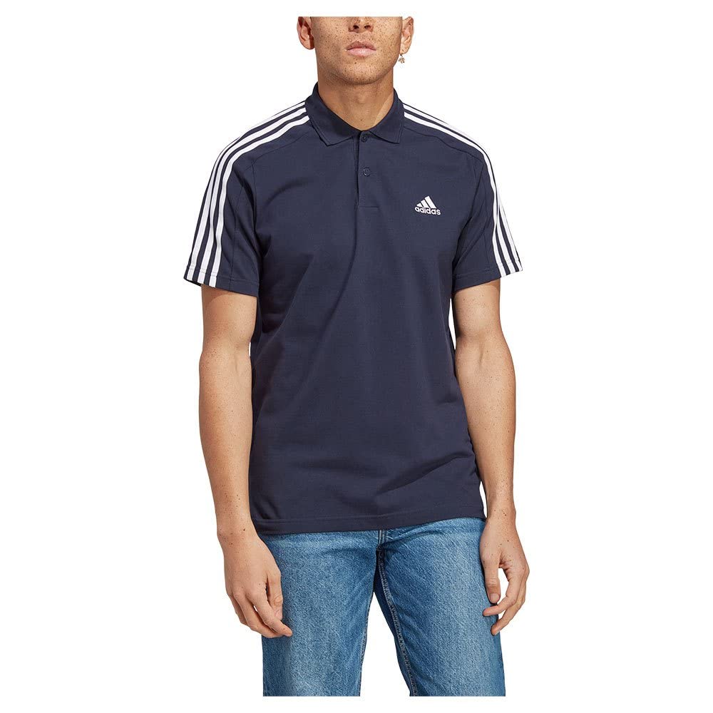 Adidas Essentials Piqué Embroidered Small Logo 3-Stripes Polo Shirt Polo Shirt (Short Sleeve) Hombre