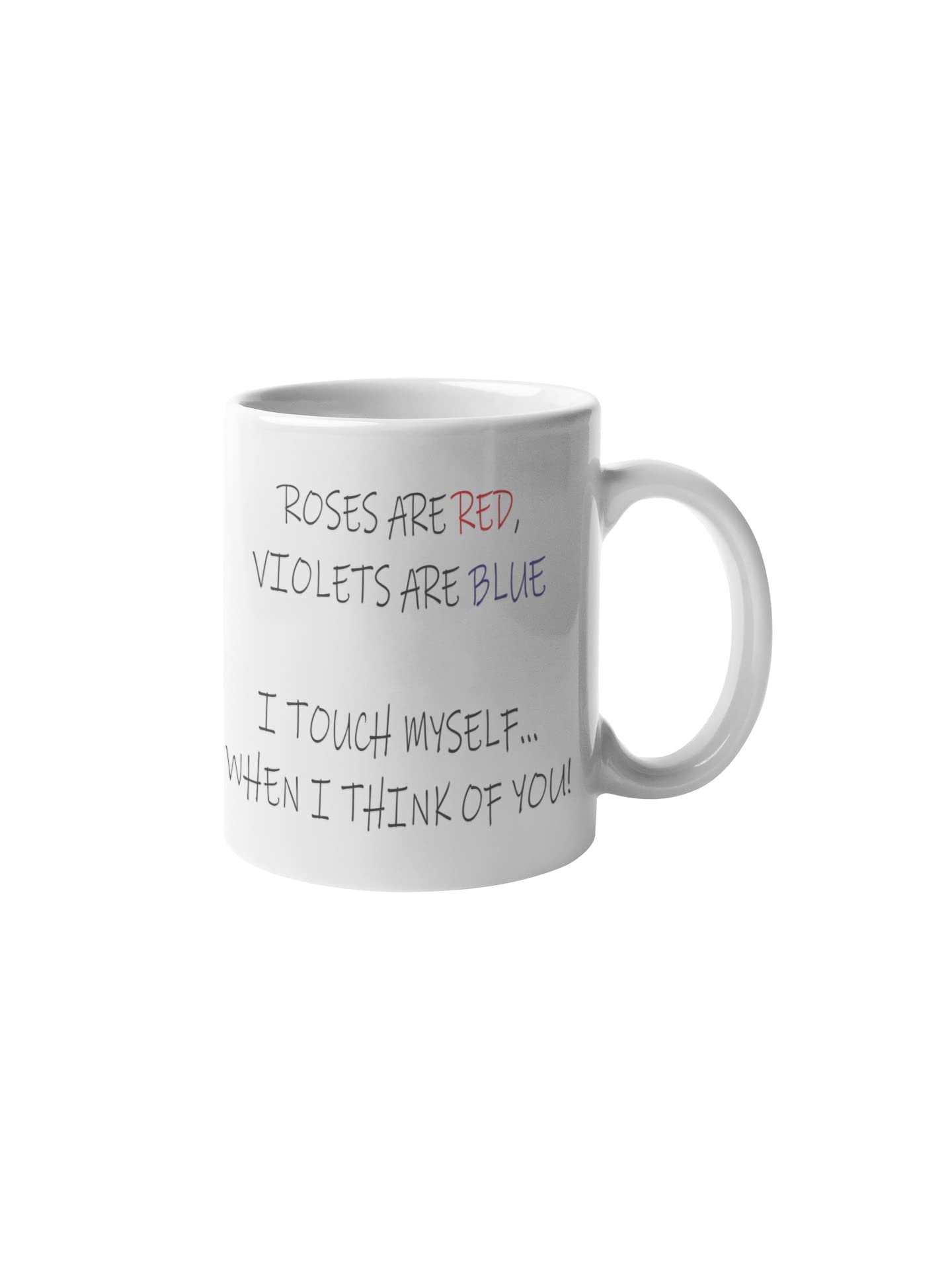 Super LemonRoses are Red Poem Mug Valentines Day Anniversary Rude Naughty Gifts for Him Or Her Funny Joke Birthday Christmas Secret Santa (I Touch Myself)