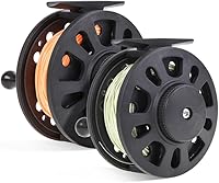 Vista 5 de SEIWEI Fly Fishing Reel, Fly Reel GLA 5/6WT Large Capacity Plastic Fishing Reel with 30m Nylon Line, for Basic Fishing Lines Black