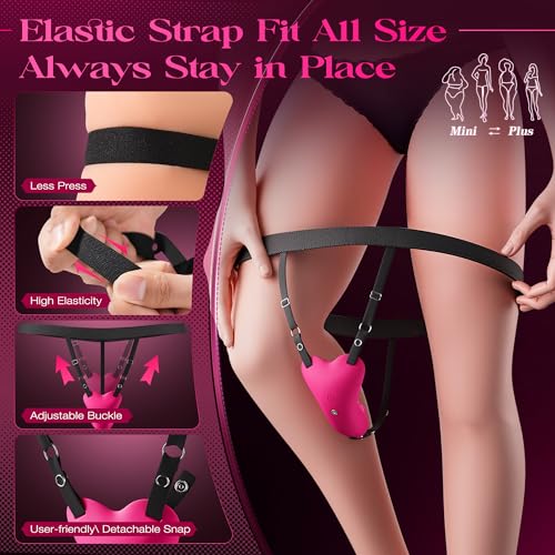 Image of Big Shocked Wearable Vibrator Adult Sex Toy - APP Controlled Couples Sex Toys Anal Plug Dildo with 10 Vibration, Nipples G Spot Anal Vibrator Womens Sex Toys Double-Ended Dildos Vibrating Panties