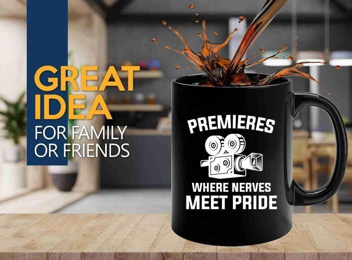 Film Maker Coffee Mug 11oz Black -Premieres - Movie Director Film Lovers Student Cameramen Chairman Screenwriter Videographer Actor Men Hubby, BHUGSLEADER8526 image 2