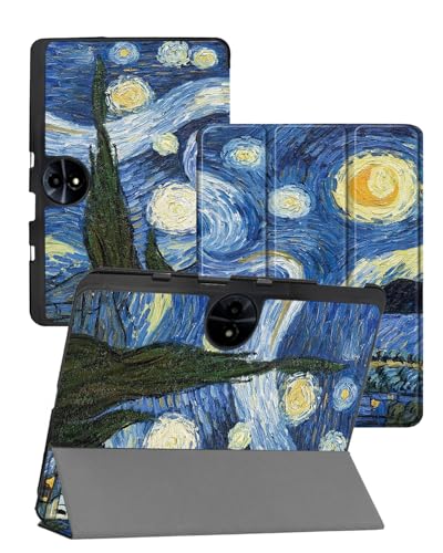 Protection TCL Nxtpaper11 Gen2 : étui en cuir PU premium mince et antichoc motif galaxie