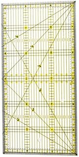 HEALLILY Quilters Ruler with Double Colored and Grid Lines Patchwork Ruler Nonslip Quilters Ruler for Quilting Sewing Crafts