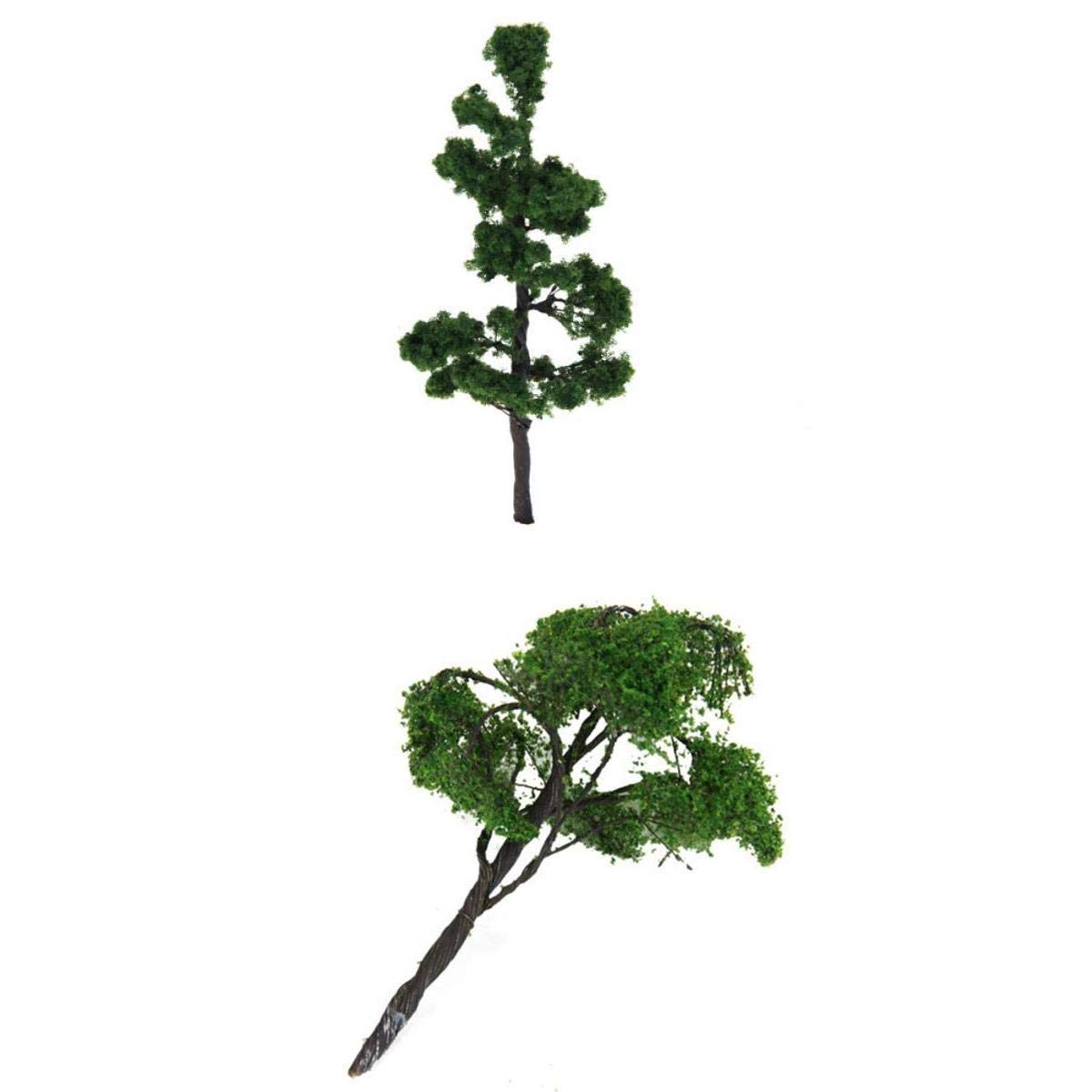 Merishopp 2pcs Landscape Model Tree Elm Tree + Mountain Pine Scenery Building|Toys & Hobbies | Model Railroads & Trains | HO Scale | Parts & Accessories-image-4