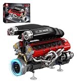 Reobrix Kit di Costruzione Motore V12, 33016 Modello di Motore per Supercar