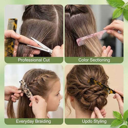 Pack de 3 Peines Rat Tail para Mujer, Cola fina y Antiestático miniatura 5