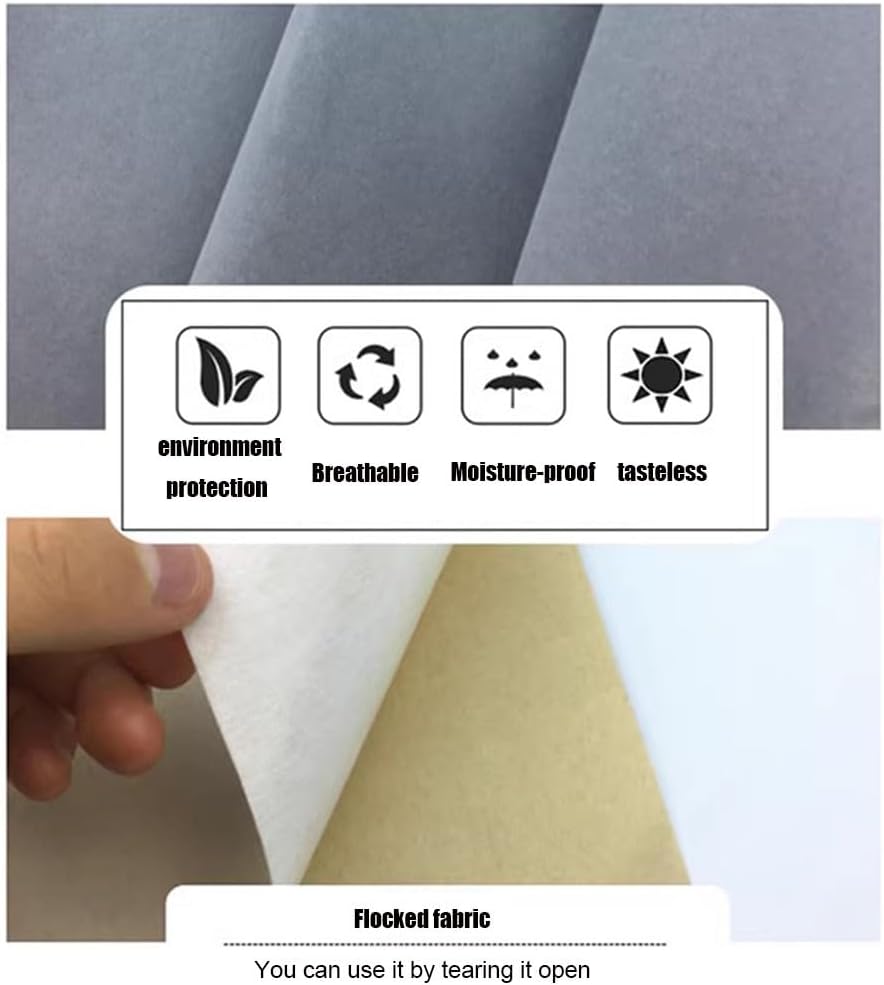 Leather Repair Patch Subsidy for Repairing Black Self-Adhesive Flocked Fabric, Suitable for Furniture Renovation/Jewelry Boxes/Drawers (Size : 100x48cm/39.4x18.9)