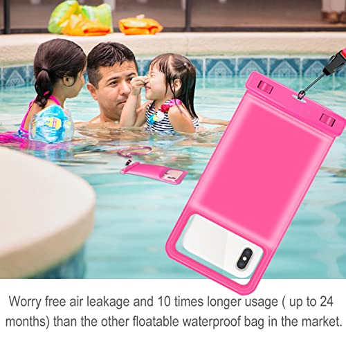 Floating Waterproof Phone Pouch, Upgraded Universal Waterproof Bag/Case, Dry Bag For Iphone Xs Max/Xr/Xs/X/8 Plus/8/7/6S Plus, Samsung Galaxy S10/S10 Plus/S9/A/J/Note, Moto/Blu/Etc, Up To 6.8’’-2 Pack #TOP1