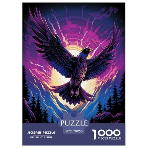 Puzzle de águila de 1000 piezas: juego educativo y rompecabezas de animales para adultos