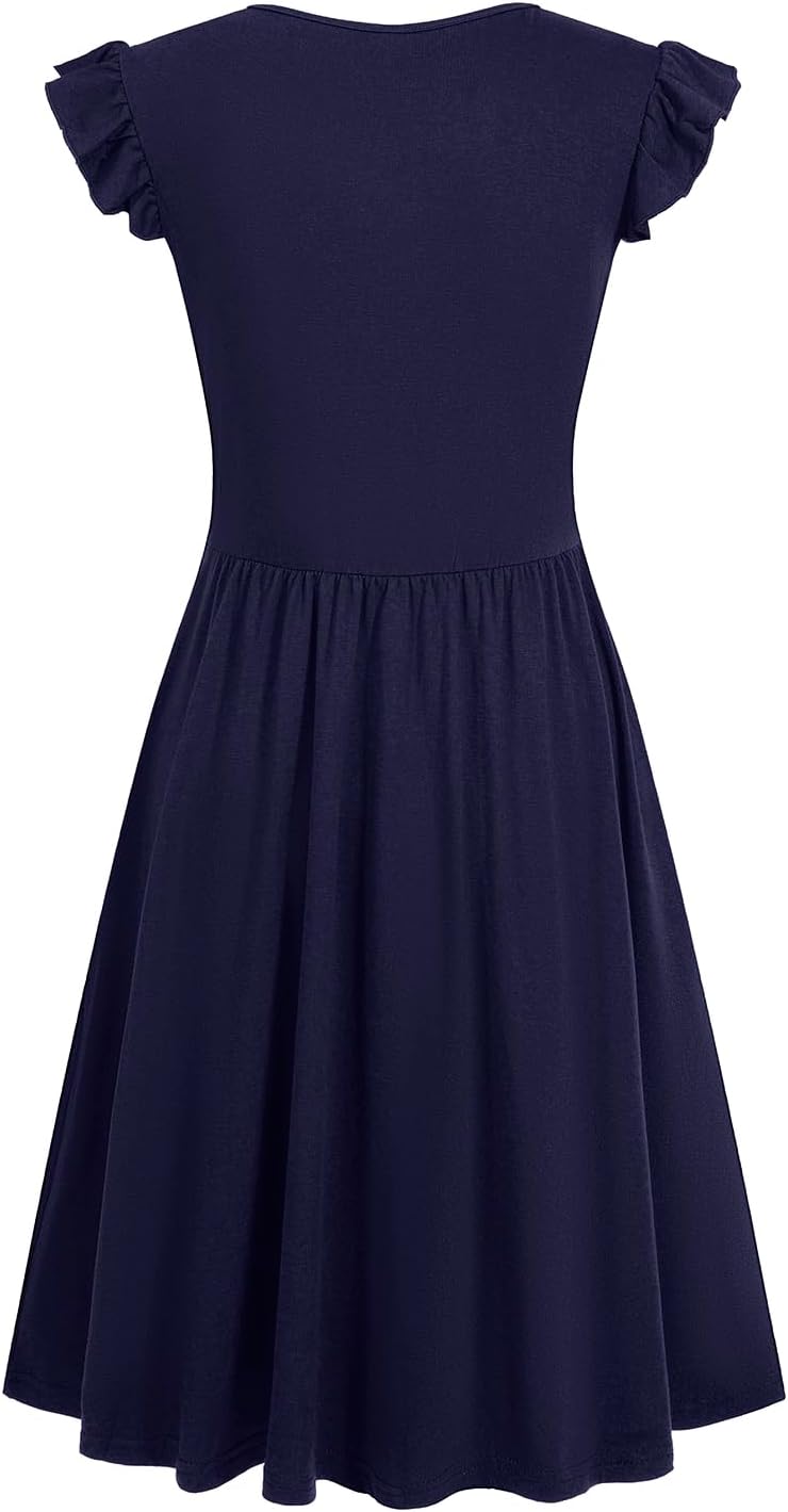 HELYO Women's Summer Dresses Cute V Neck Ruffle Sleeve Cocktail Short Work Casual Dress with Pockets 648 - Image 6