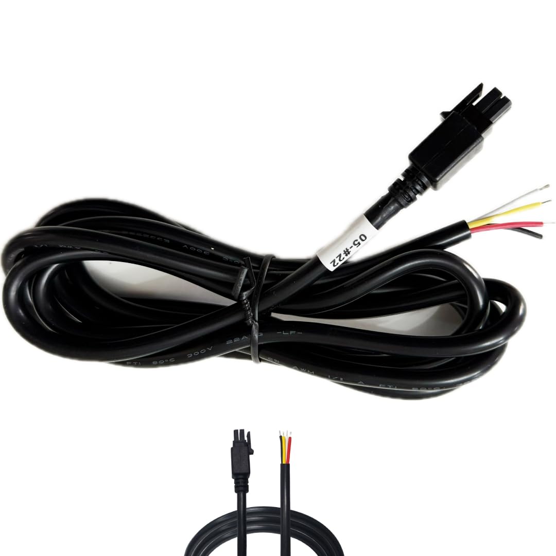 CompuPort 4-Pin Boot Molex DC Power Cable, GPIO AWG22 Tips, and 6.1feet Shielded Cable Designed for Cellular Modems, and CAN Bus