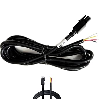 CompuPort 4-Pin Boot Molex DC Power Cable, GPIO AWG22 Tips, and 6.1feet Shielded Cable Designed for Cellular Modems, and CAN Bus