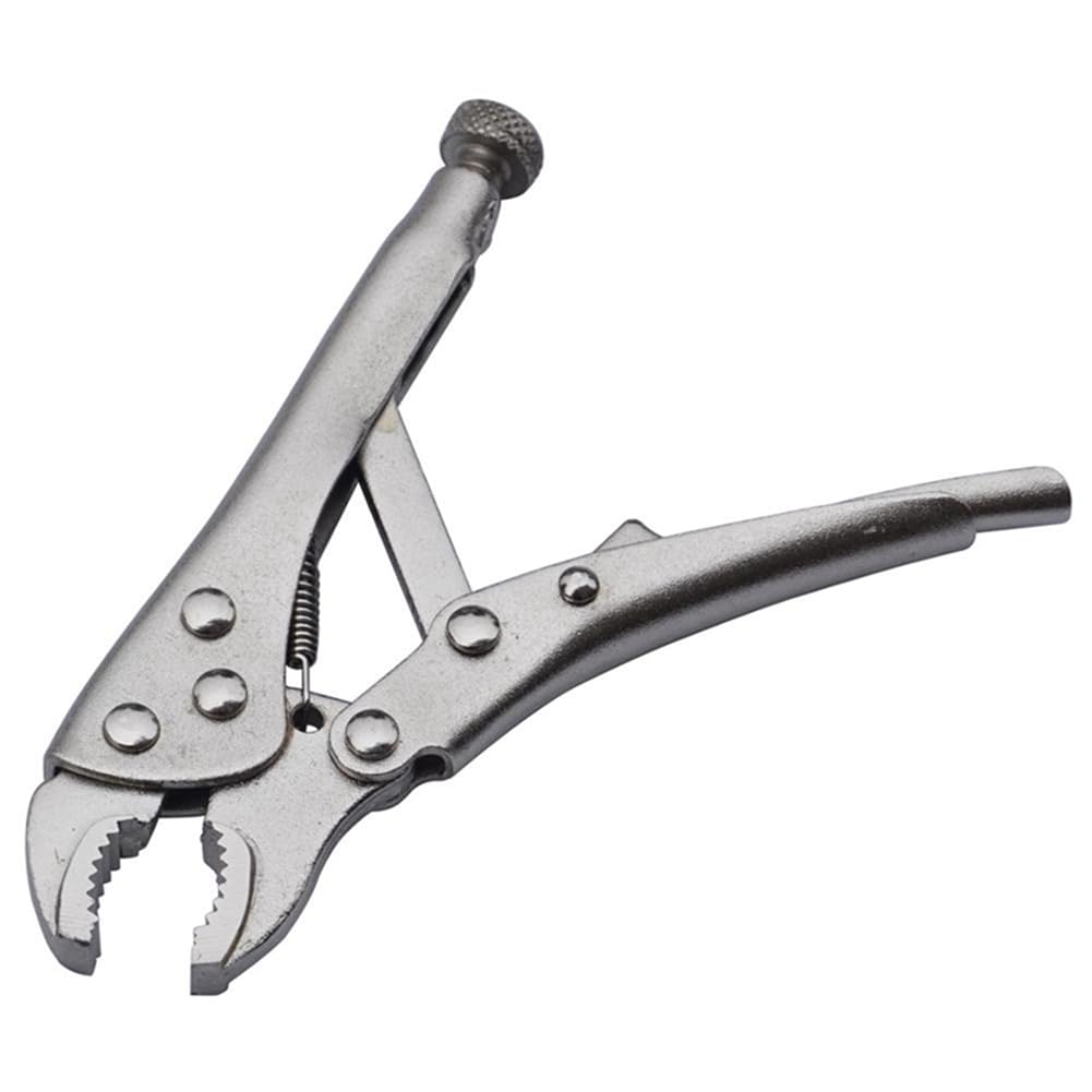 SCHNRR 3Pcs Mini Vise Locking Pliers Set Curved Jaw Pliers and Long Nose and C Clamp Assorted Locking Welding Clamp - Image 4