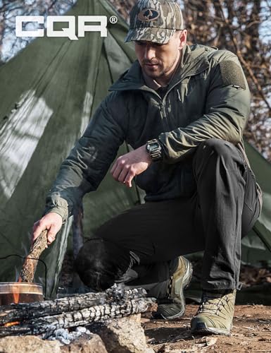 Image of CQR Men's Convertible Cargo Tactical Pants, Water Resistant Outdoor Hiking Pants, Zip Off Lightweight Stretch Work Pants