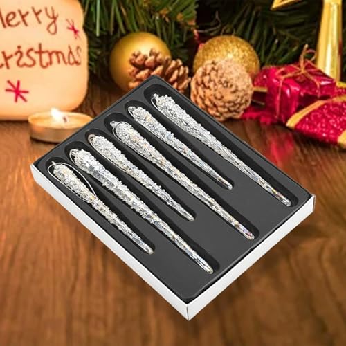 Décorations de Noël en verre glaçons réutilisables pour sapin durable - 5