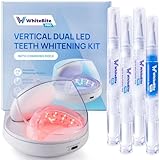 Whitebite Pro Vertical Dual LED Teeth Whitening Kit with Charging Dock – Professional at-Home Dental Whitening Machine with Pens, Tooth Stain Remover for Sensitive Teeth, Travel-Friendly Oral Hygiene