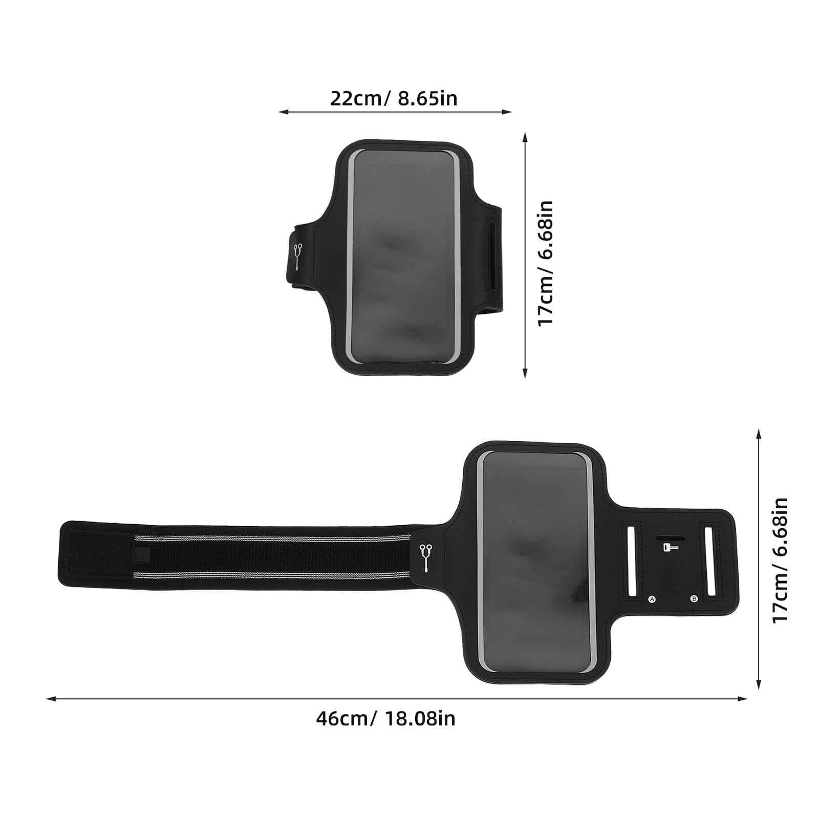 5 Pezzi Fascia da Braccio Sportiva Ultraleggera per Cellulare Traspirante e Resistente all Acqua Supporto Sicuro per Corsa Palestra e Fitness