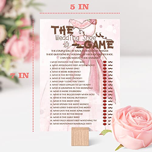 Bridal Shower Game Card, Gift For Engagement Wedding, Pink Wedding-Themed |The Wedding Shoe Game—30 Cards(C-05) #TOP2