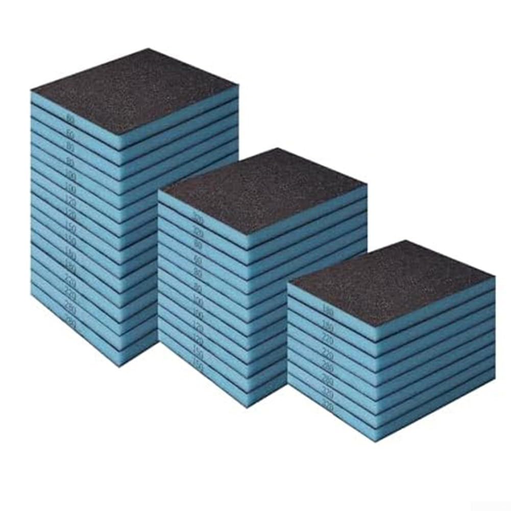 Éponges abrasives bleues oxyde d'aluminium pour rénover vos meubles et lisser vos objets