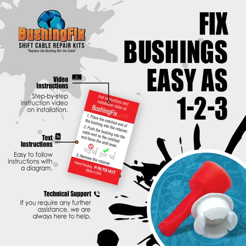 Bushingfix TB1KIT Automatic Transmission Shift Cable Bushing Repair Kit, Replacement Shifter Cable Bushing thumb #1