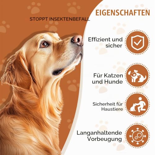 Saleependent 30ml Zeckenmittel für Hunde, Schutz für Hunde und Katzen