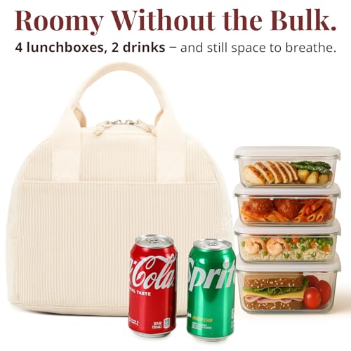 Image of LOVELYWIND Lunch Box for Women Cute Lunch Bags for Women Lunch Tote Bags Reusable Insulated Lunch Box Large Capacity Reusable Insulated Cooler for Work or Travel Gifts or Beach