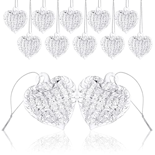 Bskifnn 12PCS Heart Ornaments for Valentine...