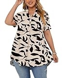 PLOKNRD Women's Plus Size Tops Tunic Tops to Wear with Leggings Shirts Floral Tops &...