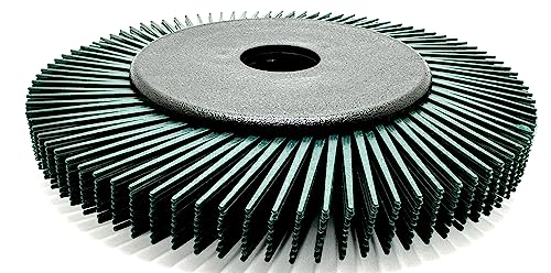 Image of Radial Bristle Brush, 6 in x 1 /2 in x 1 in 50 Grit (Green) with Adapter (Pack of 1)