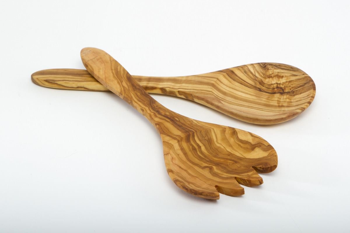 Devine DeliOlive Wood Salad Server Set 11.5"