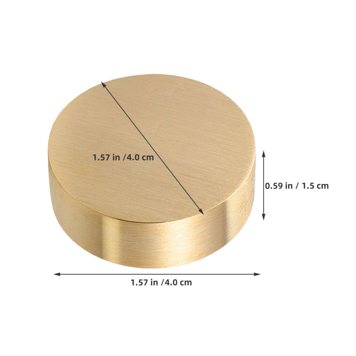 Fermacarte Rotondo in Ottone Dorato 3 Pezzi per Calligrafia | Peso per Fogli, Finitura Minimalista Elegante, per Tavolo Salotto e Lavoro in Ufficio