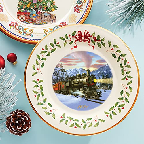 Lenox 893603 2021 Holiday Train Plate #TOP1