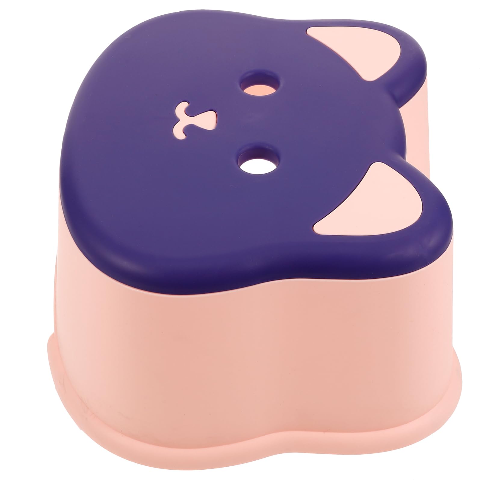 SHOWERORO Step Stool Colored Plastic Sitting Stool for Home Non Slip Design Cute Cartoon Style for Any and Strong Load Bearing Capacity