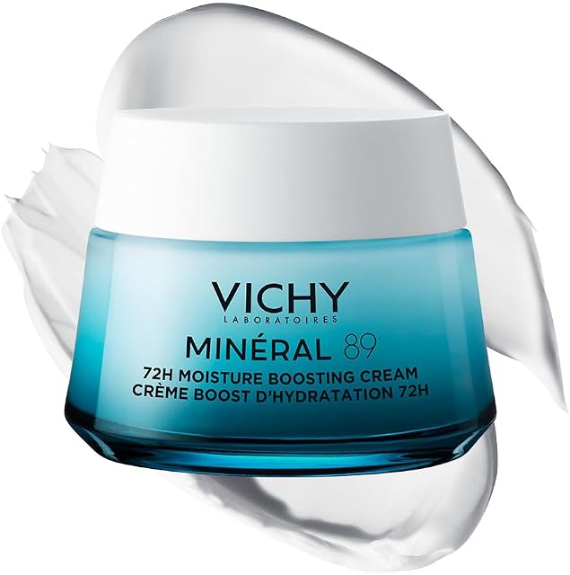 Vichy Minéral 89 Hydratant du visage, 72H Crème légère pour tous les types de peau