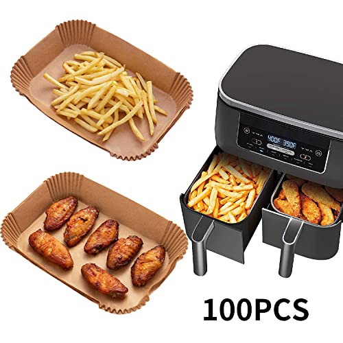 Ecfvtp Air Fryer Disposable Paper Liner, 100PCS Food Grade Parchment Liners for Ninja DZ201, Air Fryer Accessories Baking Paper (9 * 6,Thicken Natural) by Ecfvtp - Used condition - Image 5