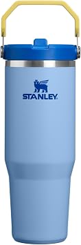 STANLEY IceFlow 2.0 Flip Straw Tumbler with Handle 30 oz | Twist On Lid and Flip Up Straw | Leak Resistant Water Bottle | Insulated Stainless Steel | BPA-Free | Cornflower Admiral Blue