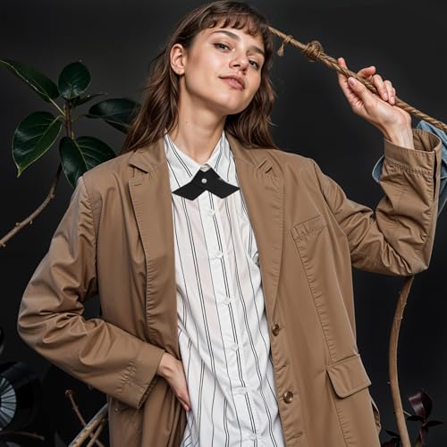 Yuanchu Kreuz Krawatte, Verstellbare Krawatte für Damen und Mädchen Verstellbare Kreuzfliege Schwarze Halskrawatte JK Uniform Schuluniform Fliege für Damen Herren Mädchen Knaben