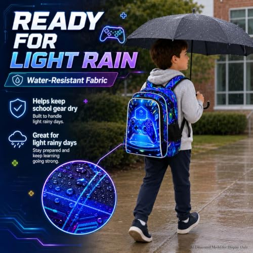 Image of UFNDC 3PCS Boys Backpack,16 inchKids Dinosaur Bookbag with Lunch Box, School Bag for Elementary Toddler