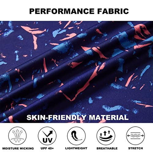 Mens Golf Shirts Dry Fit Short Sleeve Print Moisture Wicking Casual Polo Shirt #TOP4