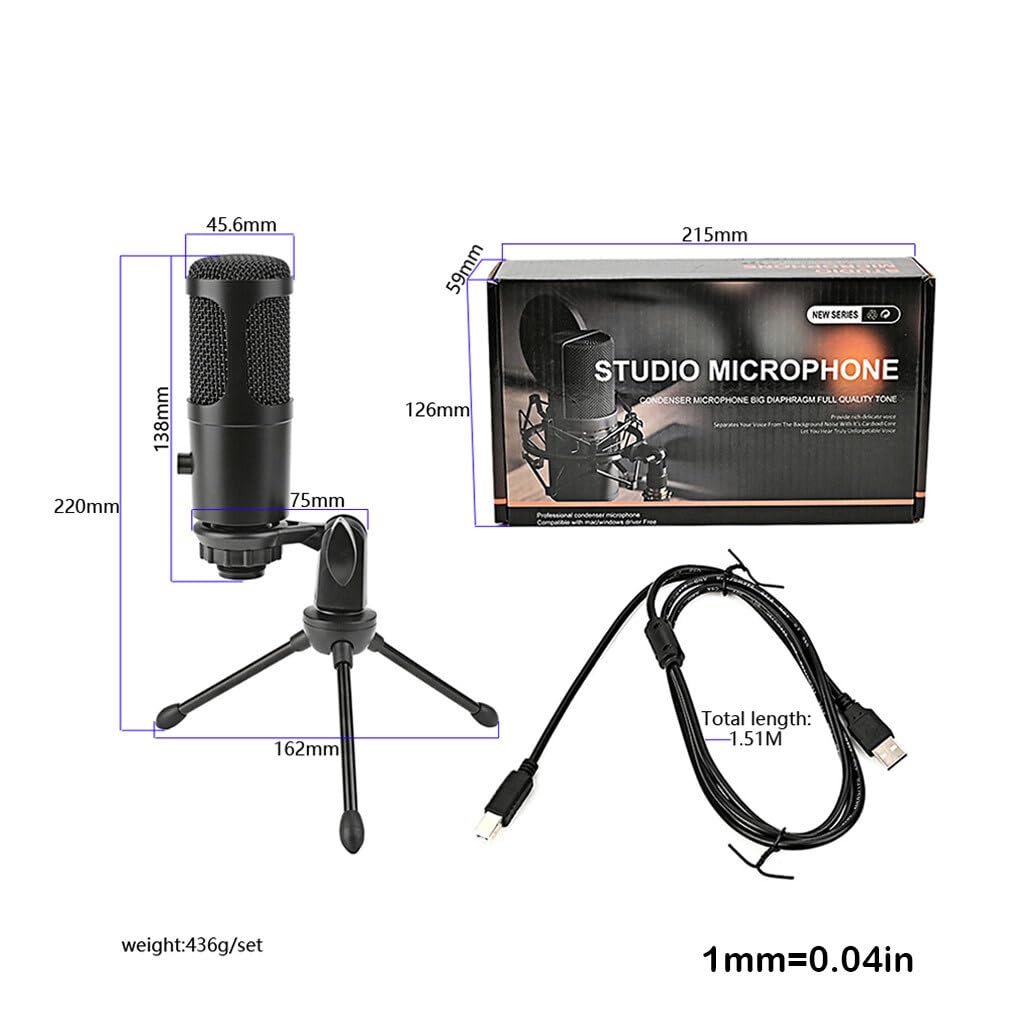 Microfoni Apparecchiature portatili professionali per laptop Microfoni per trasmissioni Gaming Streaming Registrazione Strumenti desktop