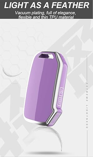 Miniatura 7 de ontto Key Fob Holder Fit for Kia 3-Button TPU Key Jacket for Telluride Forte NIRO Ceed Grey-Blue